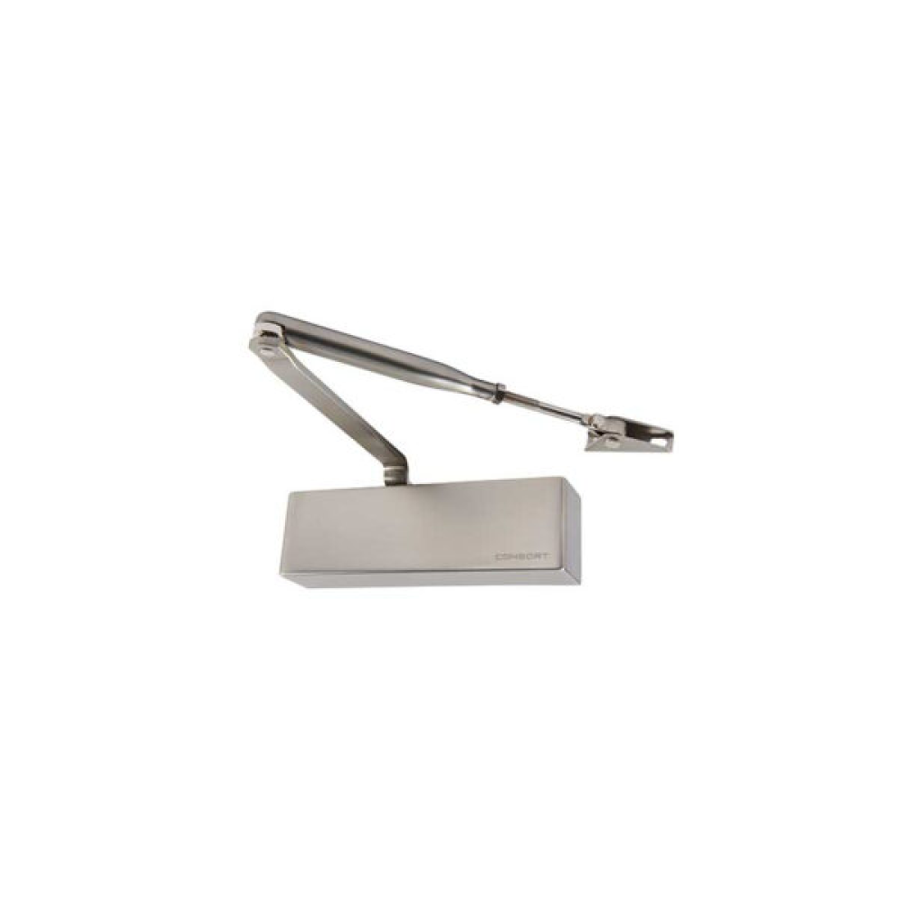 Overhead door closer. Selectable Power Size 2-4 by position Single action right and left closing doors Suitable for up to 25-85kg leaf weight and 900-1050mm leaf width Opening angle up to 180°