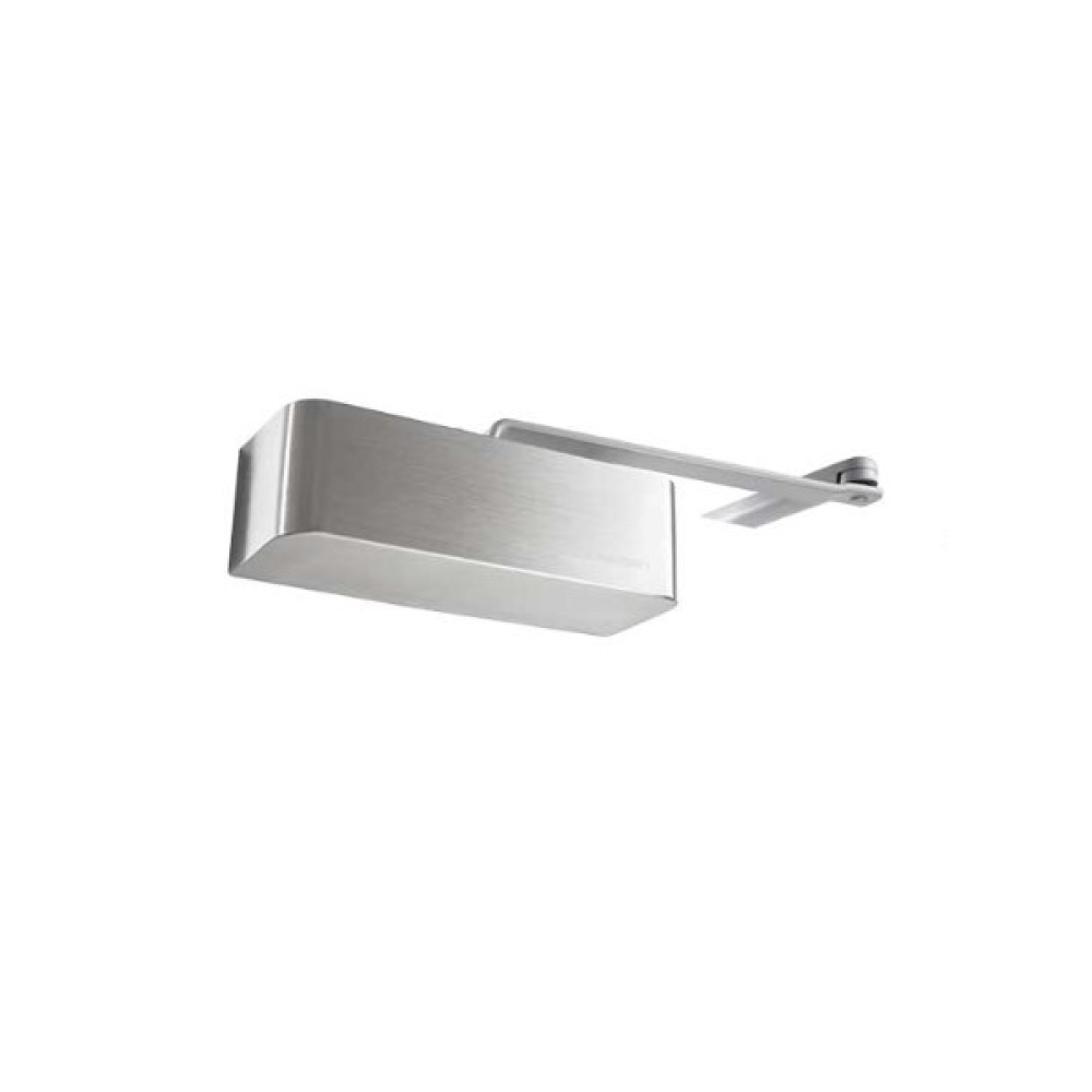 Overhead Door Closer. Adjustable Power Size 2-5. Suitable for use on doors up to 120kg leaf weight and 1200mm leaf width. Opening angle up to 180°
